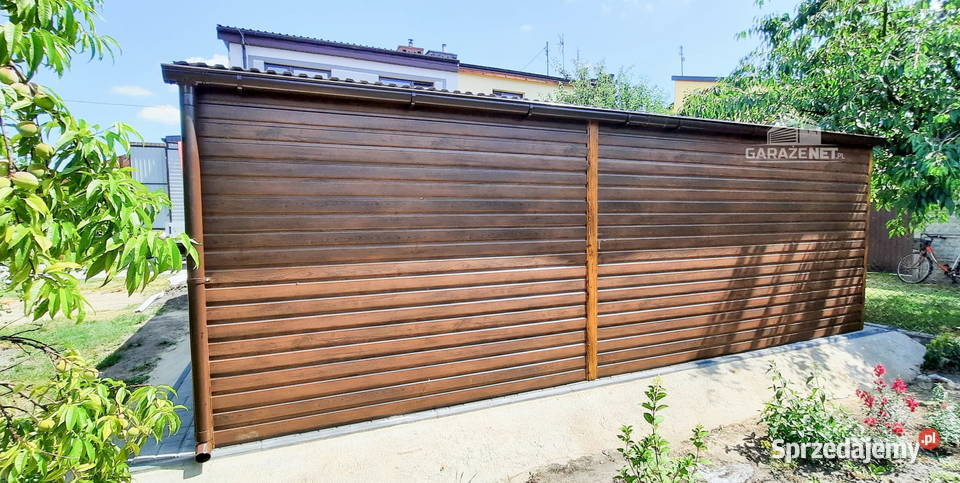 GARAŻ BLASZANY 6m x 6m SPAD TYŁ 2X BRAMA UCHYLNA małopolskie Łapanów