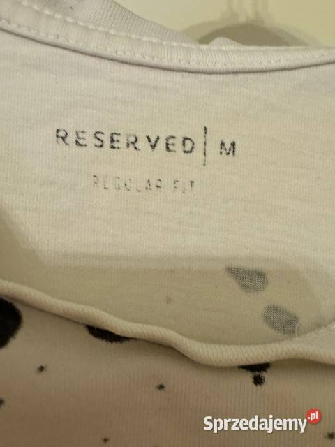 Tshirt koszulka męska M Reserved biała z Częstochowa sprzedam