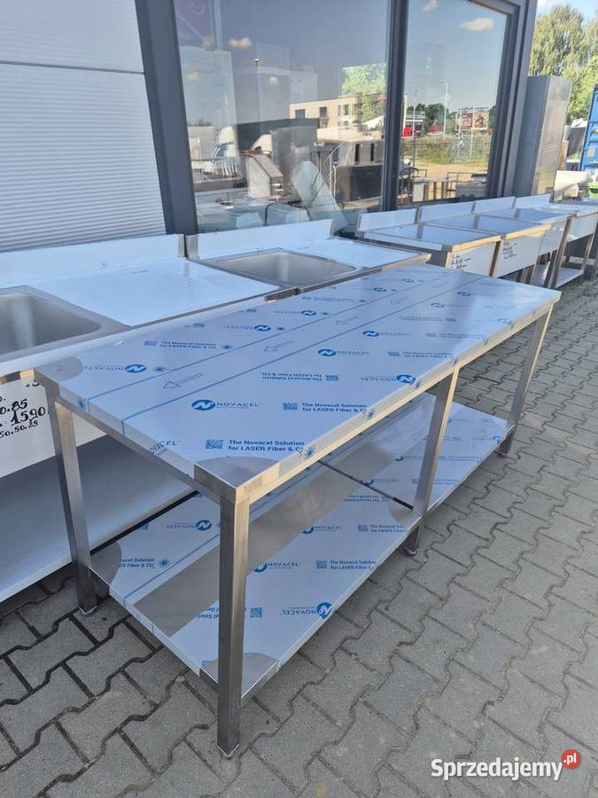 Stół Gastronomiczny Centralny Z Półką na 6 Nóg