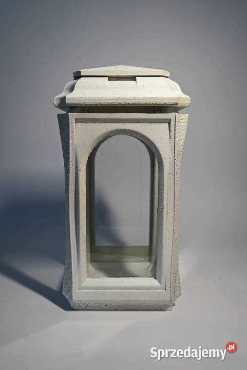 Biały znicz żywiczny lampion neo Częstochowa