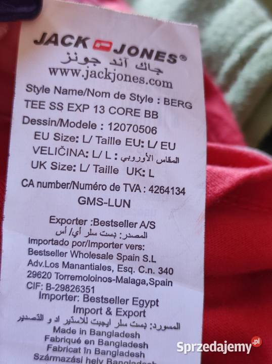 Jack Jones Core tshirt koszulka bluzka męska Rozmiar L Kielce