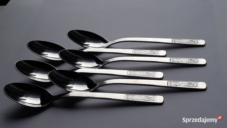 Łyżeczki do herbaty 1 RÓŻE Gerlach sztućce PRL Sztućce Dąbrowa Górnicza