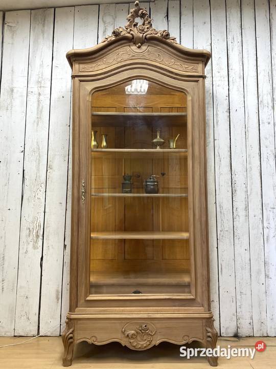 BIBLIOTEKA witryna oczyszczona Ludwik XV Francja 244cm Meble wielkopolskie Poznań