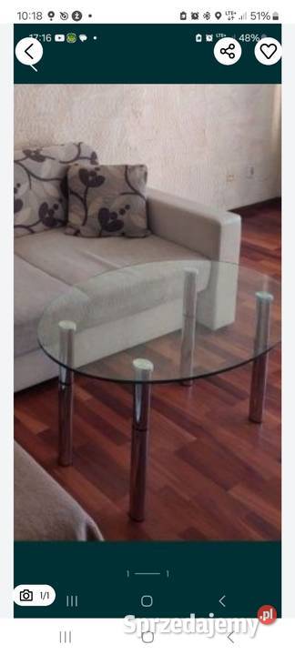 Szklana ława używana