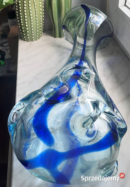 Stary Duży Szklany Wazon Sękacz Gliwice
