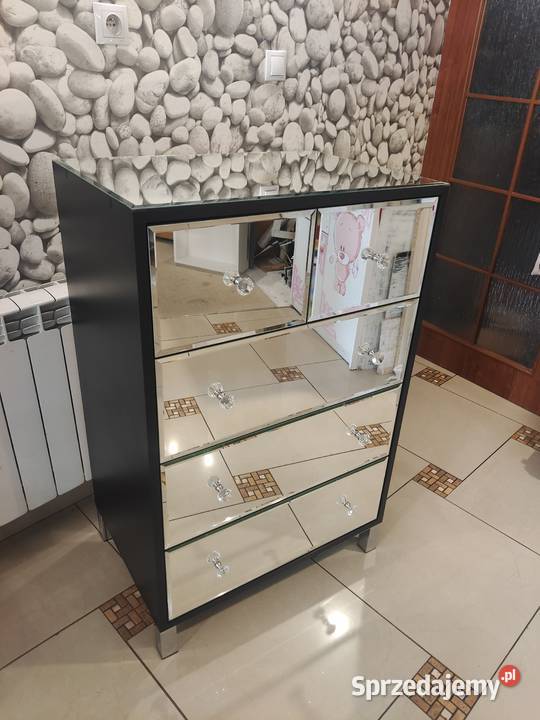Komoda czarna Glamour lustrzana 65cm Komody Nowy Sącz sprzedam