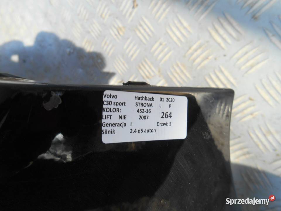 ZDERZAK TYŁ 45216 VOLVO C30 SPORT I PDC Zbierkowo sprzedam