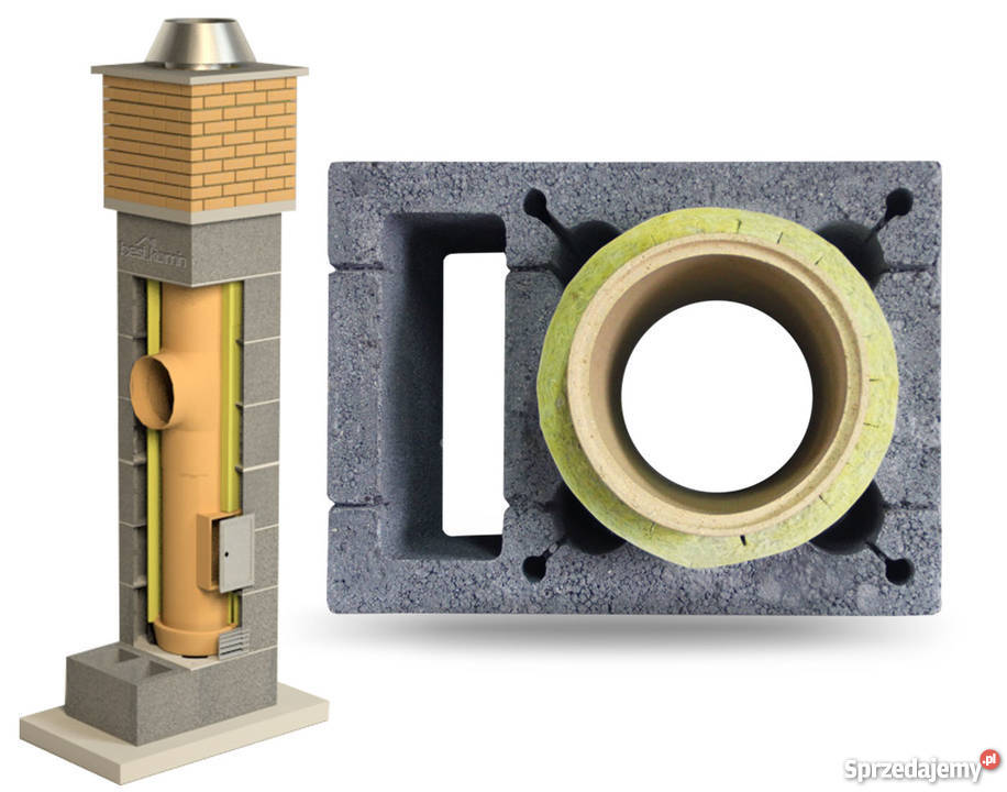 Komin Systemowy Ceramiczny 9mb KW Fi 180 200 BKU Materiały budowlane Wróblew