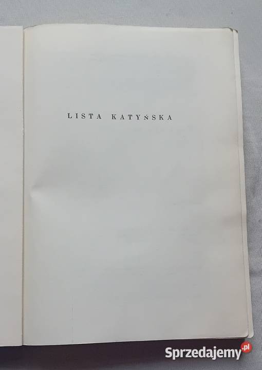 Adam Moszyński Lista katyńska Omnipress 1989 r Koźminek