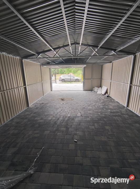 Garaż blaszak grafit Tłuszcz