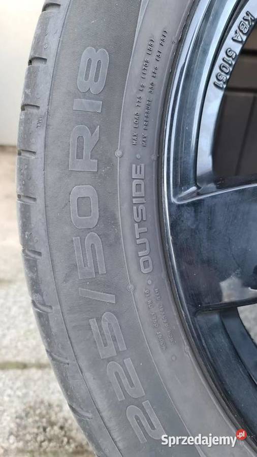 Alufelgi RIAL z oponami letnimi Nokian 22550R18 wielkopolskie Kamionki sprzedam