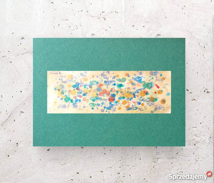 nowoczesna dekoracja abstrakcja do sypialni odcienie zieleni Częstochowa