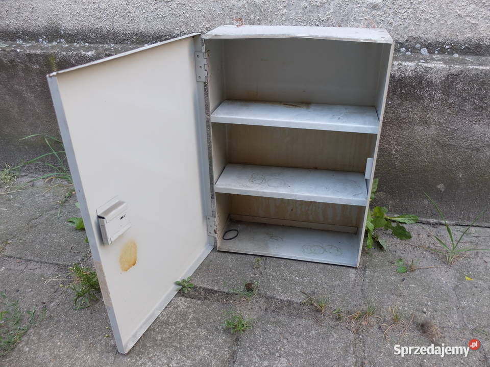 Wisząca metalowa apteczka PRL 818 biały