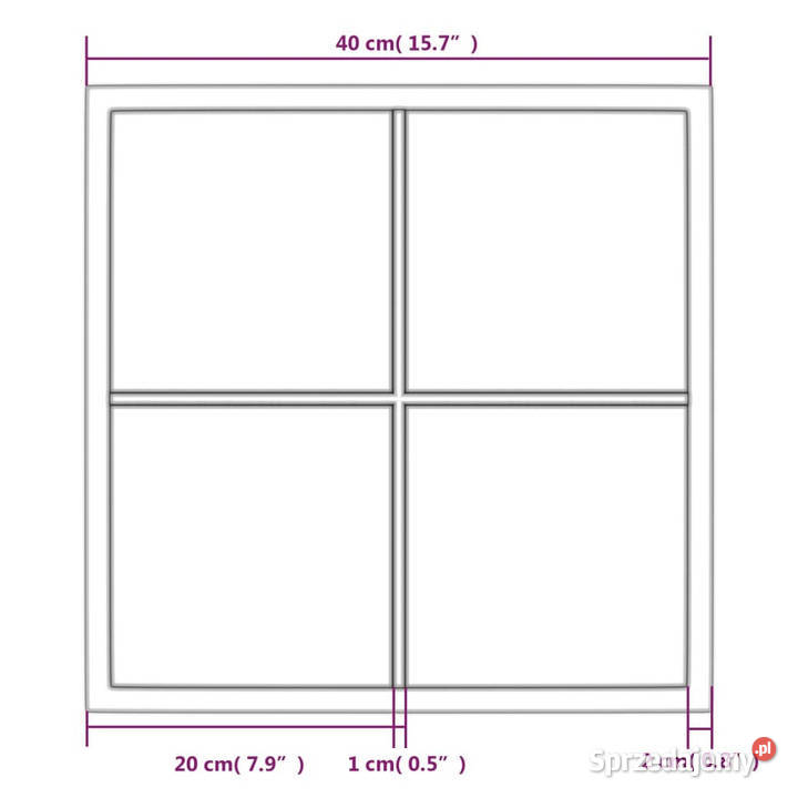 Lustro ścienne czarne 40x40 metal WM342204 mazowieckie