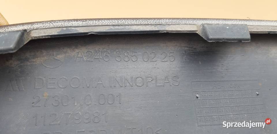 MERCEDES BKLASA W246 DOKŁADKA ZDERZAKA TYŁ Bieleń