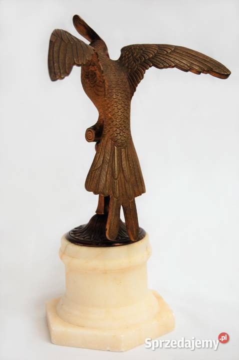 Papuga ptak rzeźba mosiądz marmur Francja Lublin