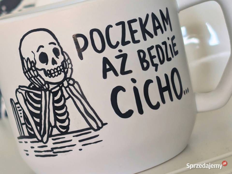 Kubek Ceramiczny Ręcznie Malowany SZKIELET 300ml Dobrzykowice sprzedam