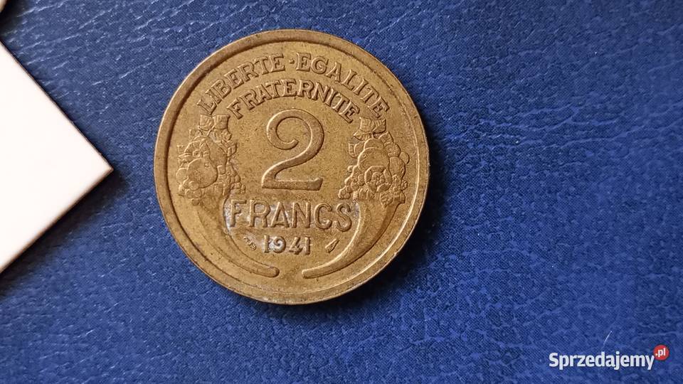Stare monety 2 frank 1941 Francja Kolekcje podkarpackie Lesko