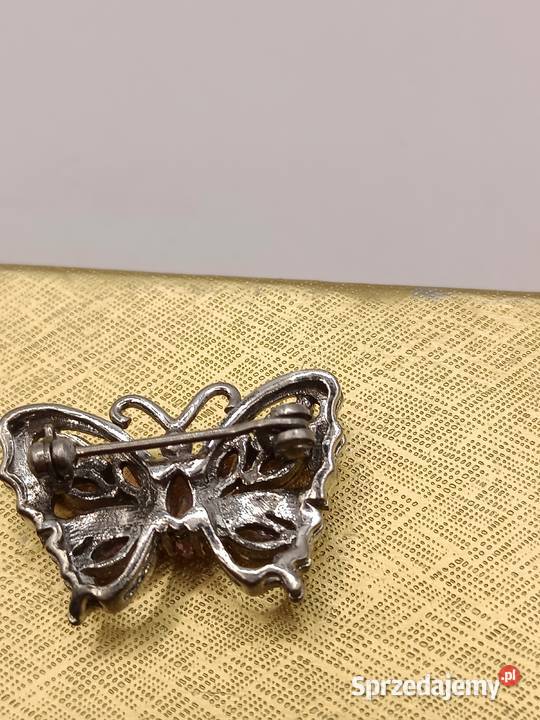 BIŻUTERIA BROSZKA PIĘKNA MAŁY MOTYL RÓŻOWE sprzedam