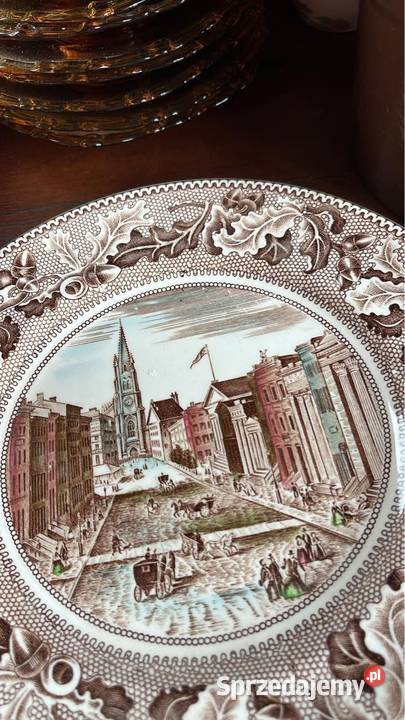 Patera talerz Historyczna ulica Wall Street York Gdańsk