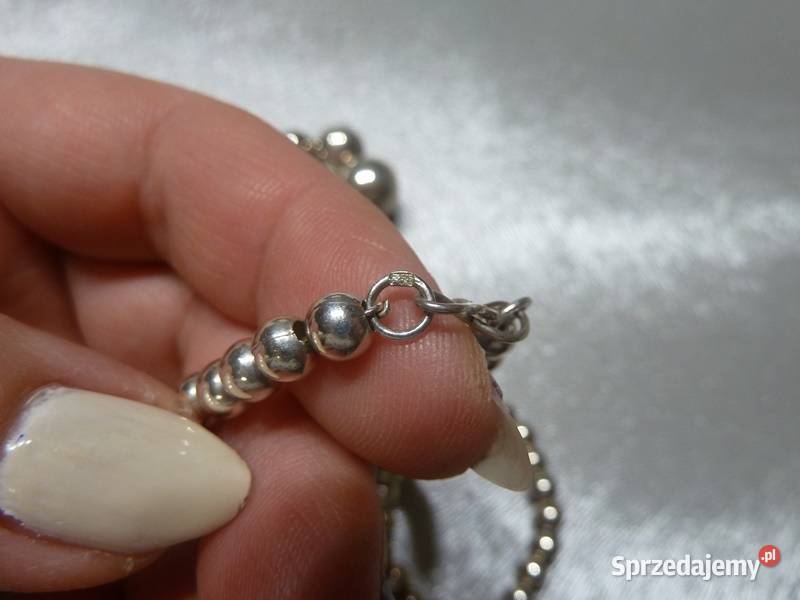 naszyjnik kulki srebro Radom