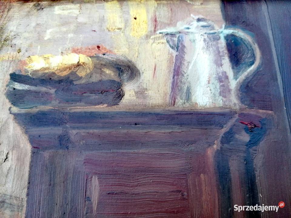 Obraz olejny Warsztat szewca pracy Malarstwo Łódź