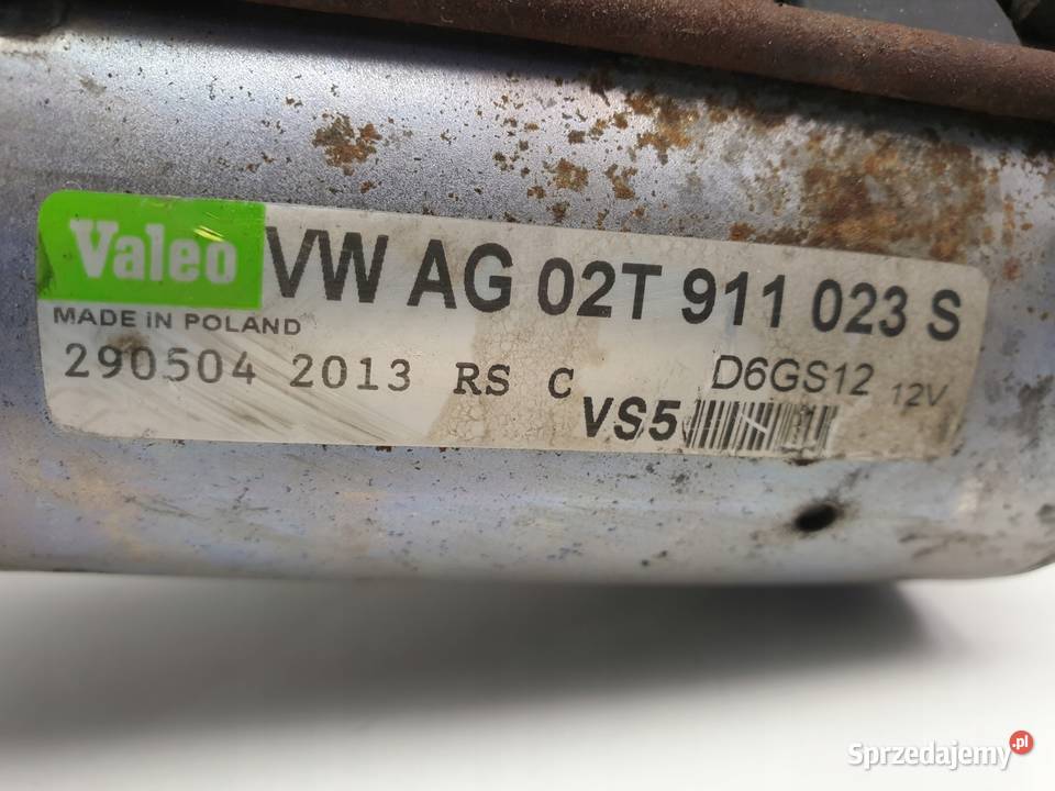 VW Golf V 16 FSI ROZRUSZNIK valeo 02T911023S osobowe Janów