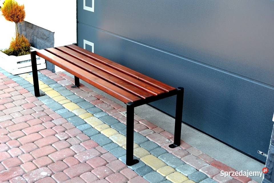 Ławka Parkowa bez oparcia Ogrodowa Miejska Kostrzyn