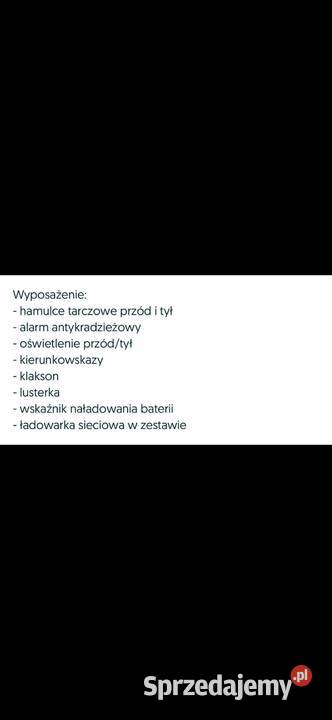 SKUTER ELEKTRYCZNY PISAĆ NA Bełchatów