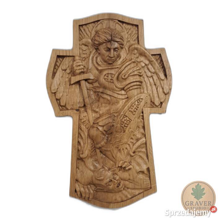 Płaskorzeźba Archanioł Michał prezent na Chrzest