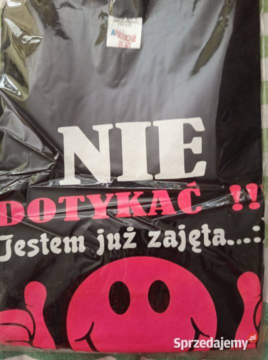 2 Koszulki Tshirt z napisem M L czarny Warszawa sprzedam