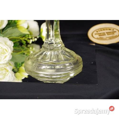 Ząbkowice lata 20ste Szklana patera na nodze Art