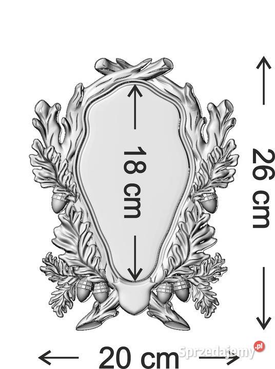 K318R Rzeźbiona deska pod rogacza koziołka dąb Szczekociny