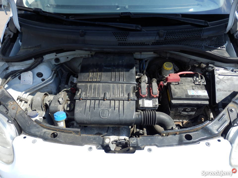 FIAT 500 12 BŁĘKITNY mały przebieg KLIMA Hatchback Poznań