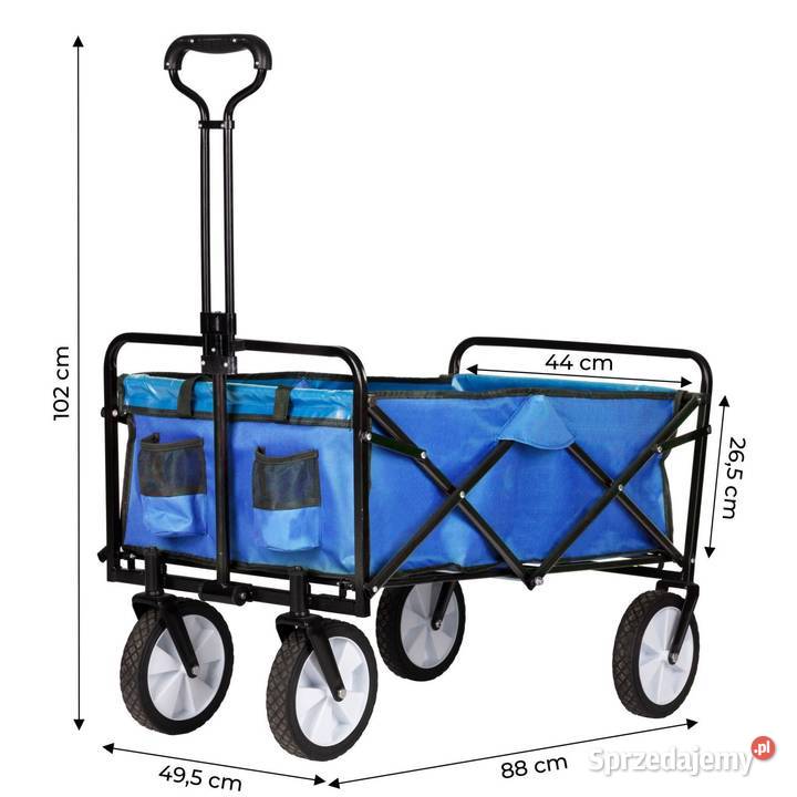 Składany duży wózek ogrodowy plażowy turystyczny Dom i Ogród Poznań