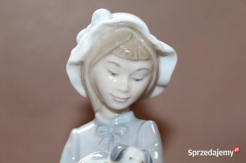 Figurka dziewczynka ze szczeniakiem NAO 570 FiaF Porcelana i szkło Szczecin