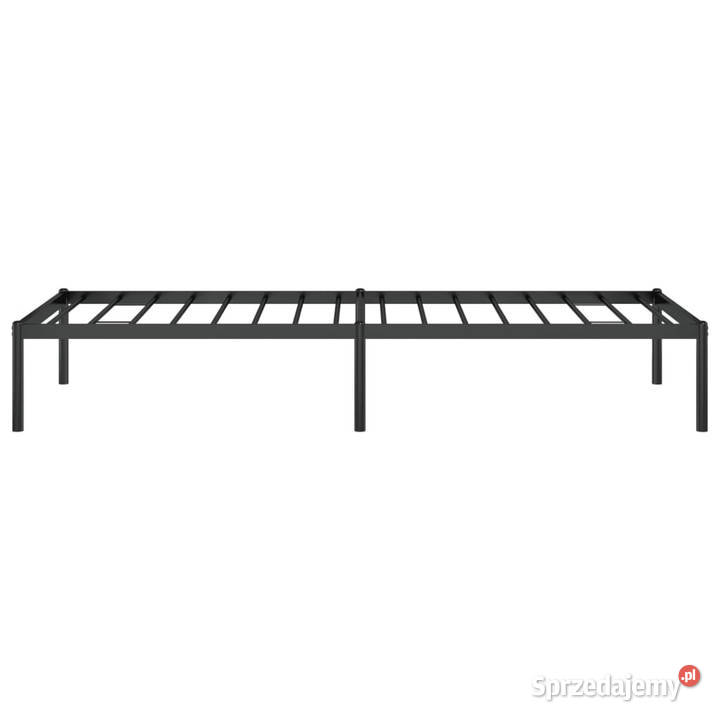 Łóżko Metalowe Czarne Rama Łóżka Ze Stelażem