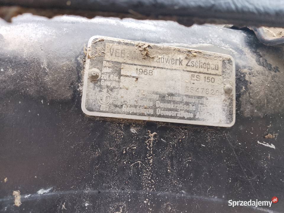 Motocykl MZ Es150 Trophy Fulloryginal turystyczny wielkopolskie Plewiska