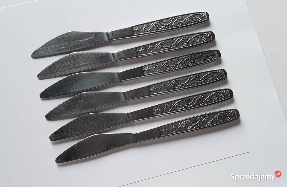 Noże obiadowe PNĄCZA Gerlach sztućce PRL Sztućce śląskie Dąbrowa Górnicza