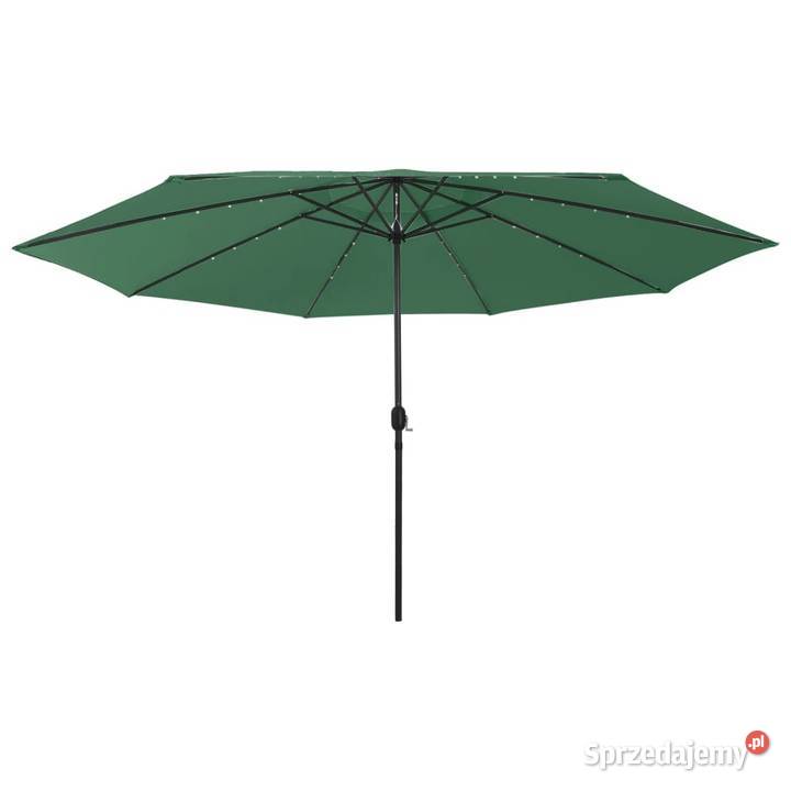 Parasol ogrodowy z LED 400 zielony312531
