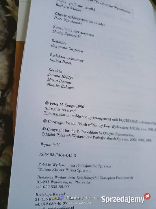 Piąta dyscyplina teoria i praktyka organizacji Warszawa