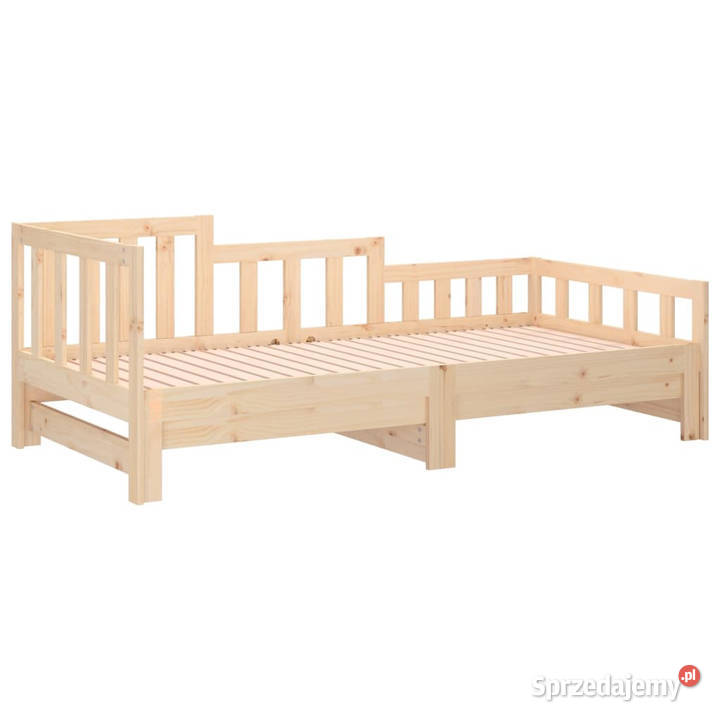 Łóżko rozsuwane 2x90x200 lite drewno sosnowe 68cm mazowieckie Warszawa