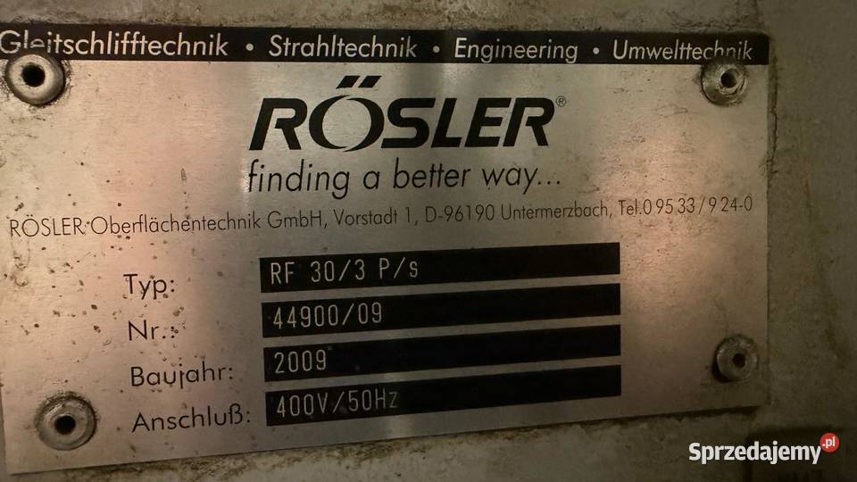 Śrutownica ROSLER RF 303 Ps RHBE 913L śląskie Tarnowskie Góry