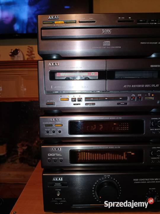 Kultowa mini wieża Akai MX750 PILOT KSIAZKA