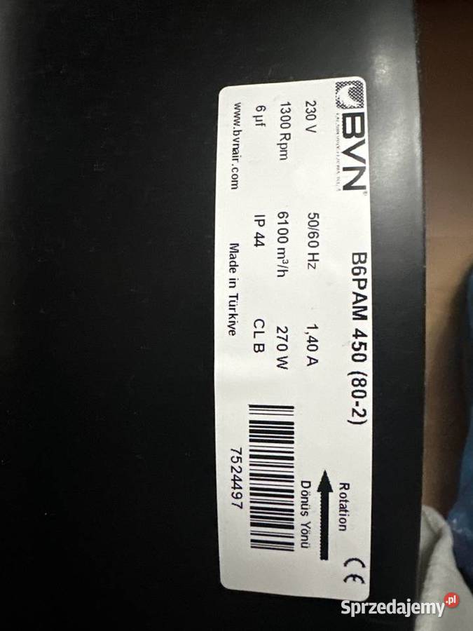 Wentylator przemysłowy 270 W