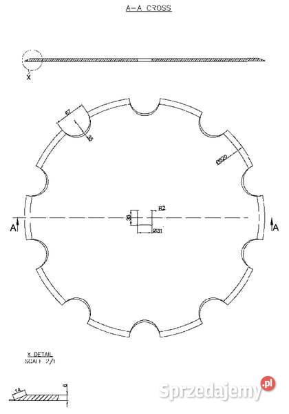 Talerz brony płaski 520x6 mm HD520631 małopolskie
