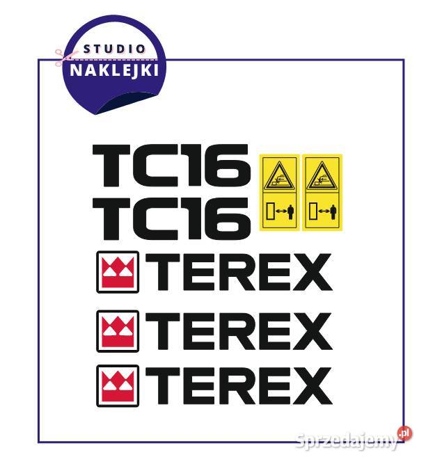 Naklejki minikoparka TEREX TC 10 16 19 25 29 37 dolnośląskie