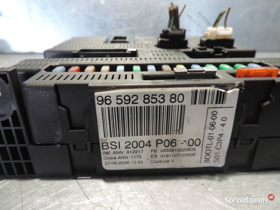 CITROEN C3 PEUGEOT MODUŁ BSI 9659285380 2004 osobowe Nowy Sącz