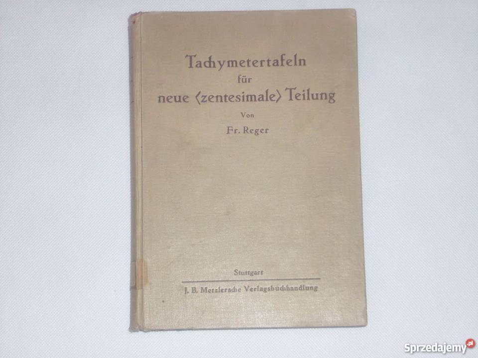 Tachymetertafeln Tablice tachimetryczne 1940 r sprzedam