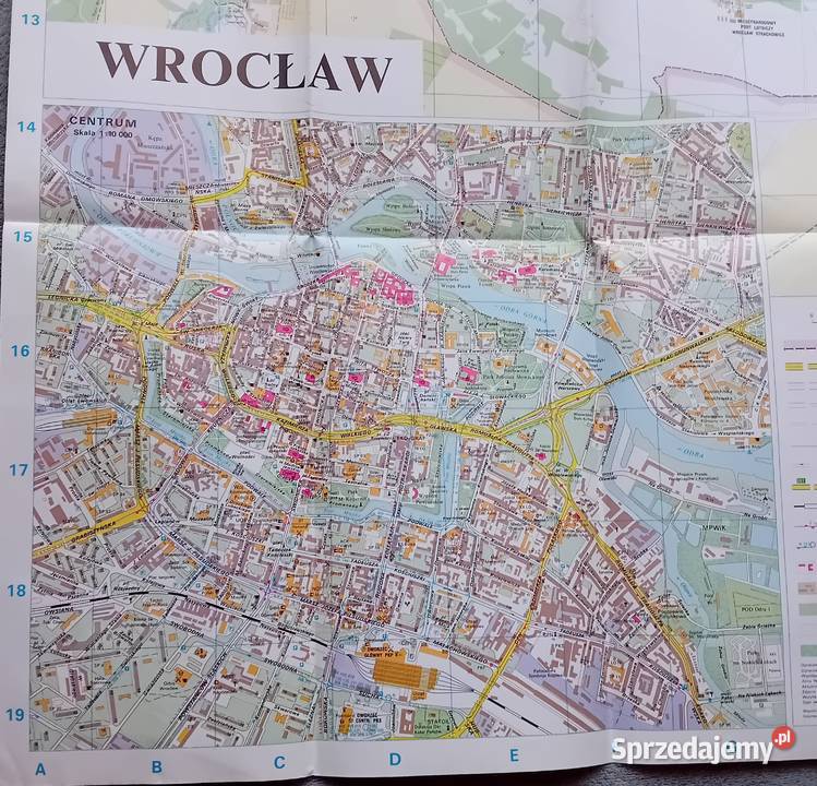 Wrocław plan miasta 120 000 1998 r Koźminek